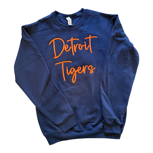 Detroit Tigers 3D Puff Embroidered Sweatshirt