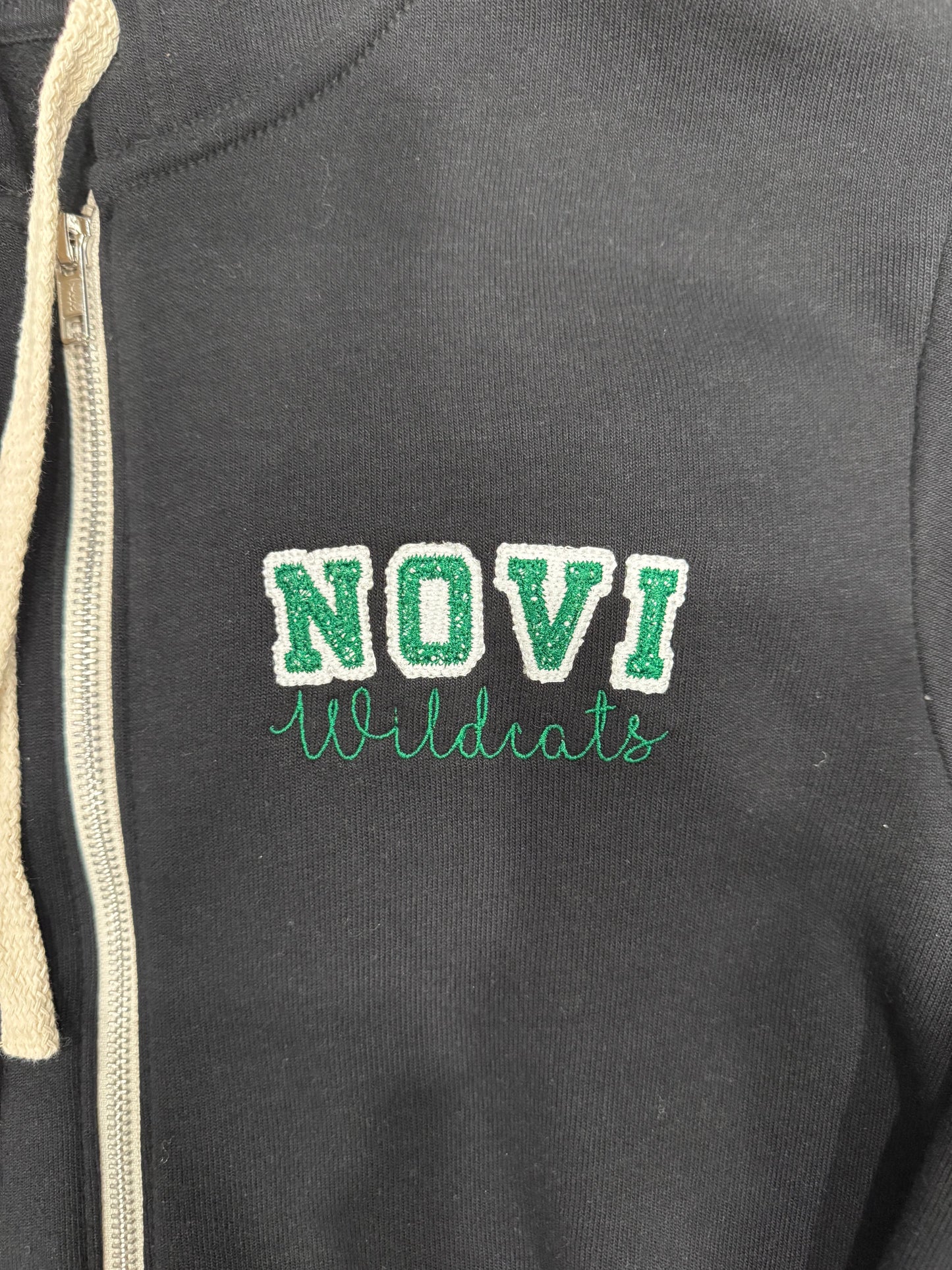 Clearance item-Novi Hooded Full Zip, Sparkle Embroidered Sweatshirt, Adult Sizes