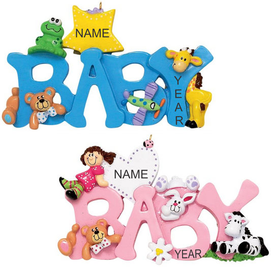 BABY Word - Personalized Christmas Ornament