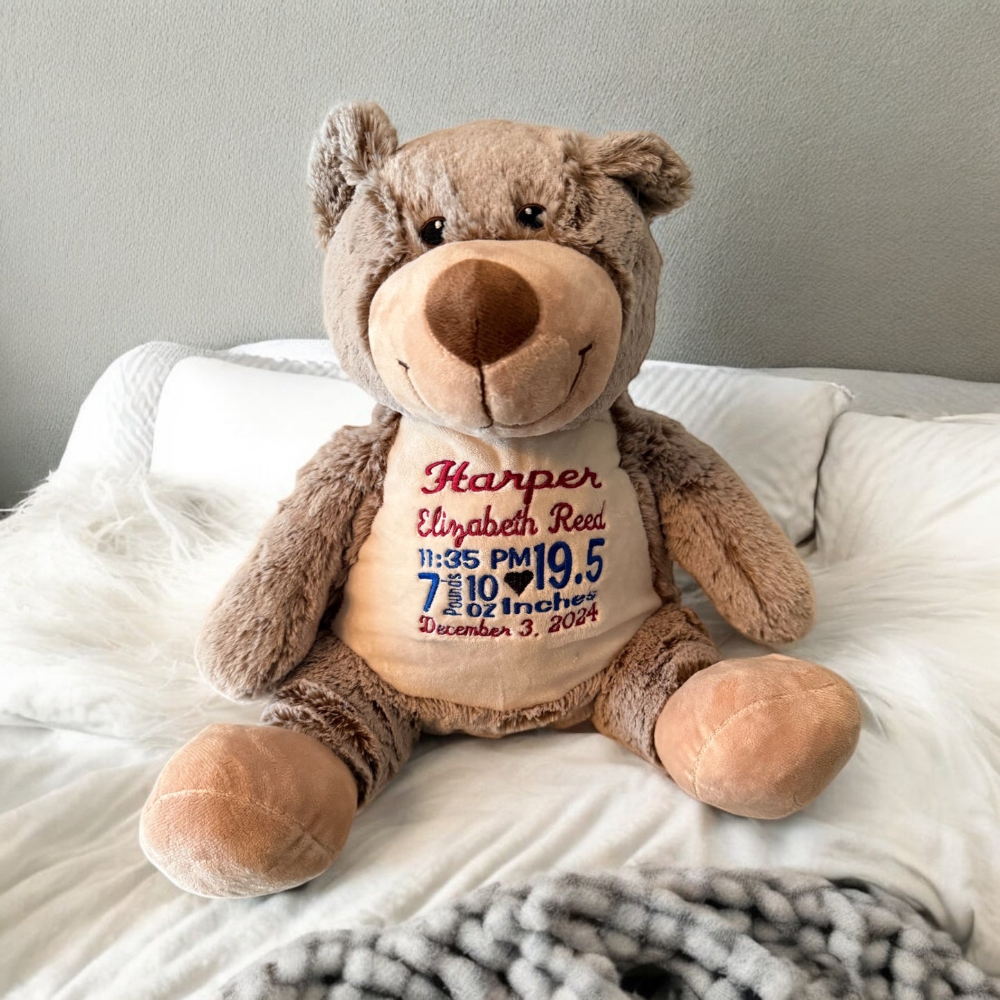 Personalized Bear Cubbie, Stuffed Animal