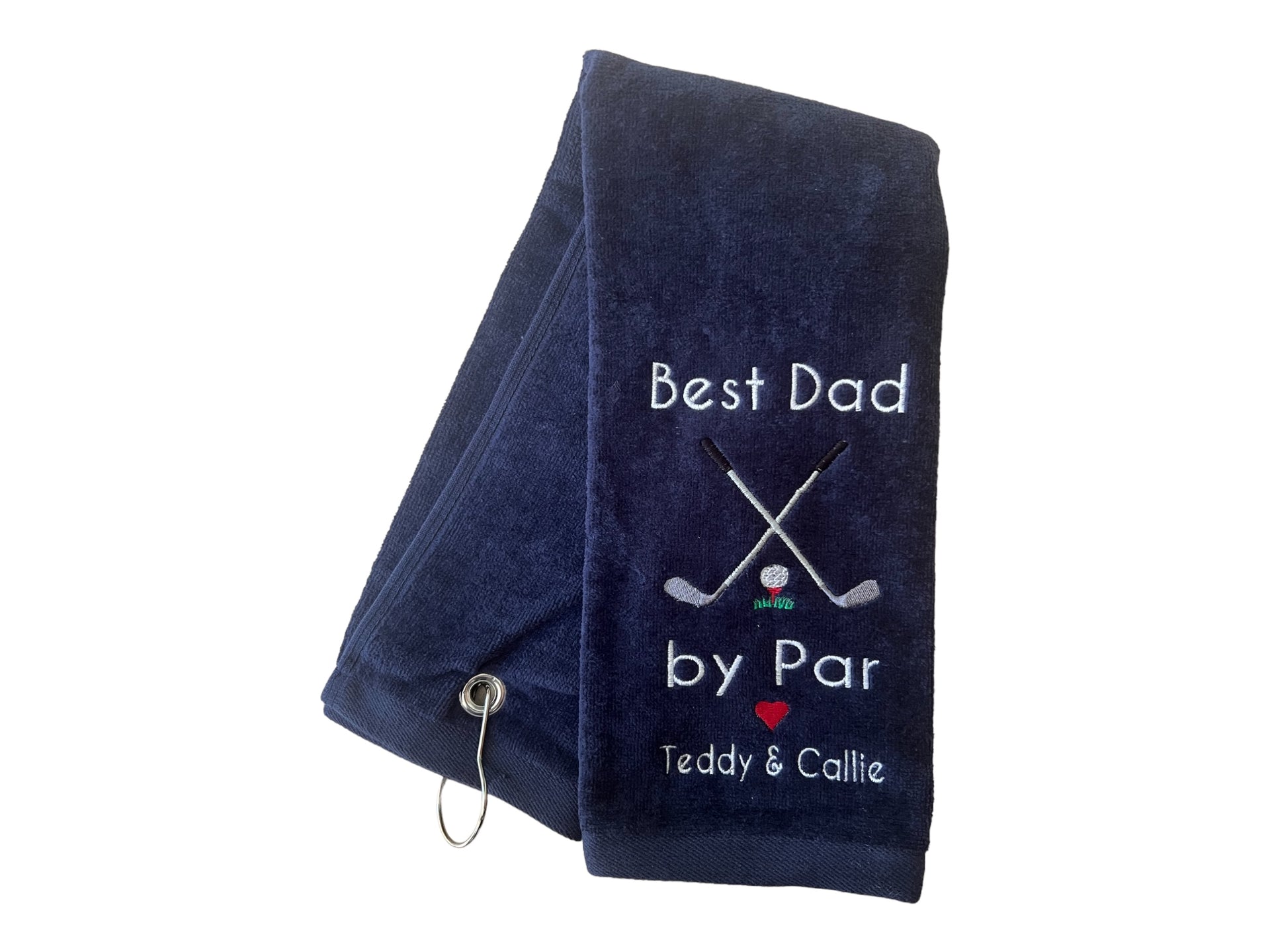 Best Dad by Par Golf Towel (with clubs)