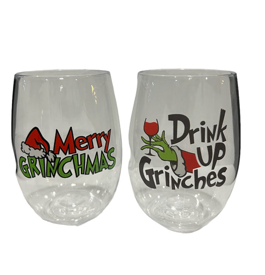Grinch Themed Shatterproof Govinos (set of 2)