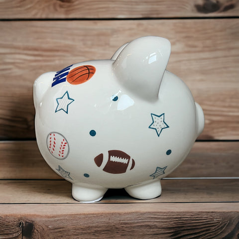 Personalized Sports Piggy Bank