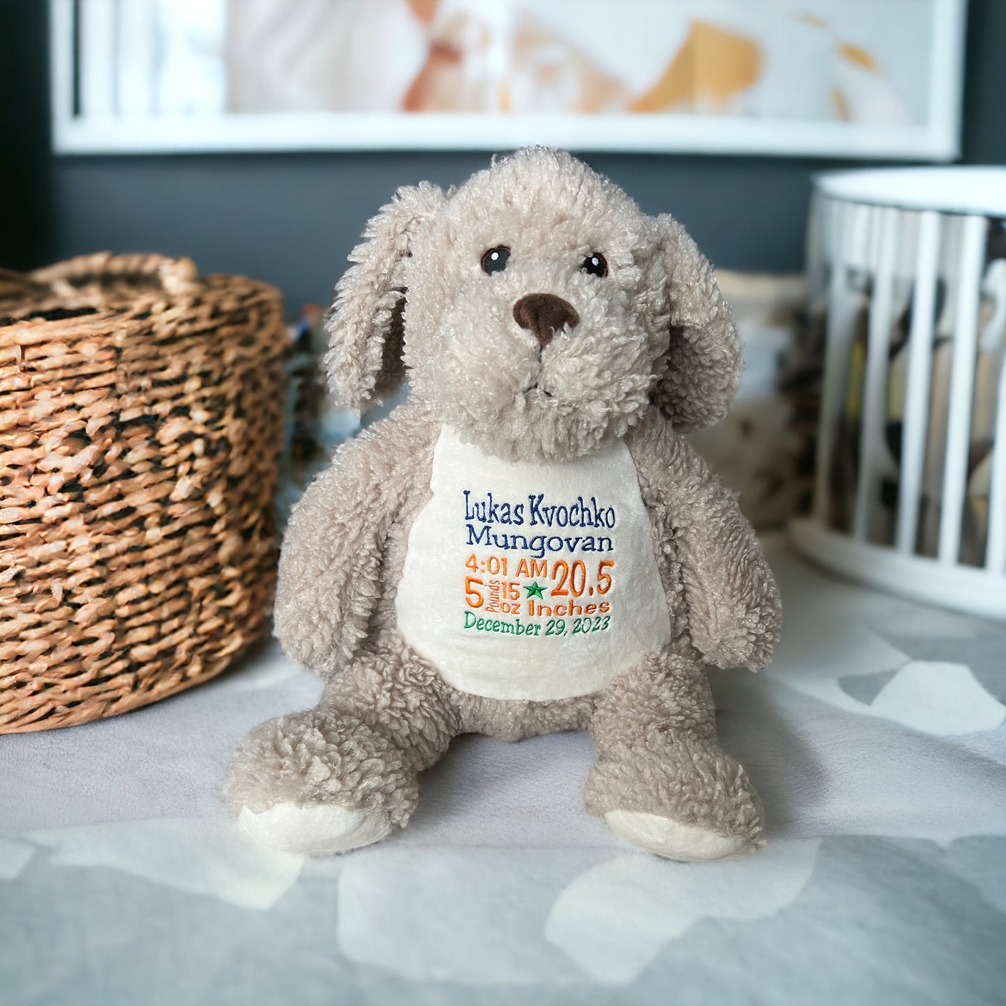 Personalized Dog Cubbie, Stuffed Animal