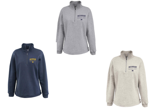 Michigan Neurology, 1/4 zip sweatshirt, Ladies Fit