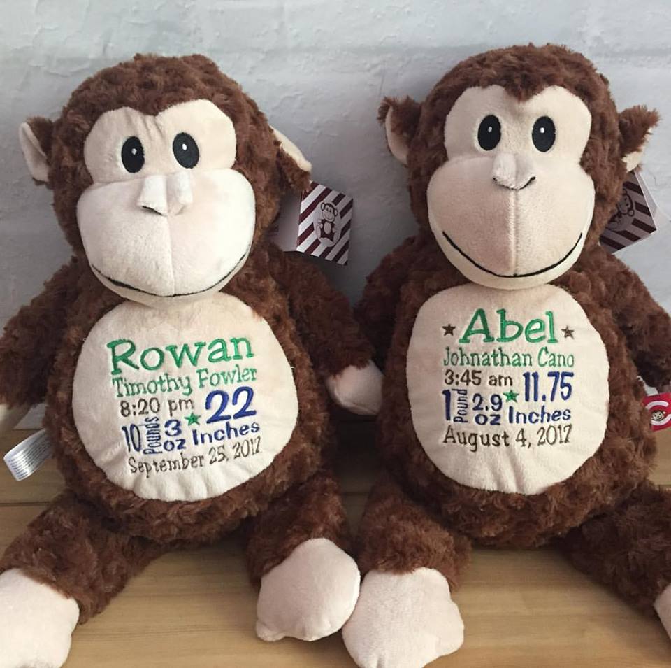 Personalized Monkey Cubbie