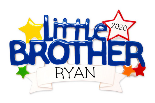 Little Brother, Personalized Christmas Ornament