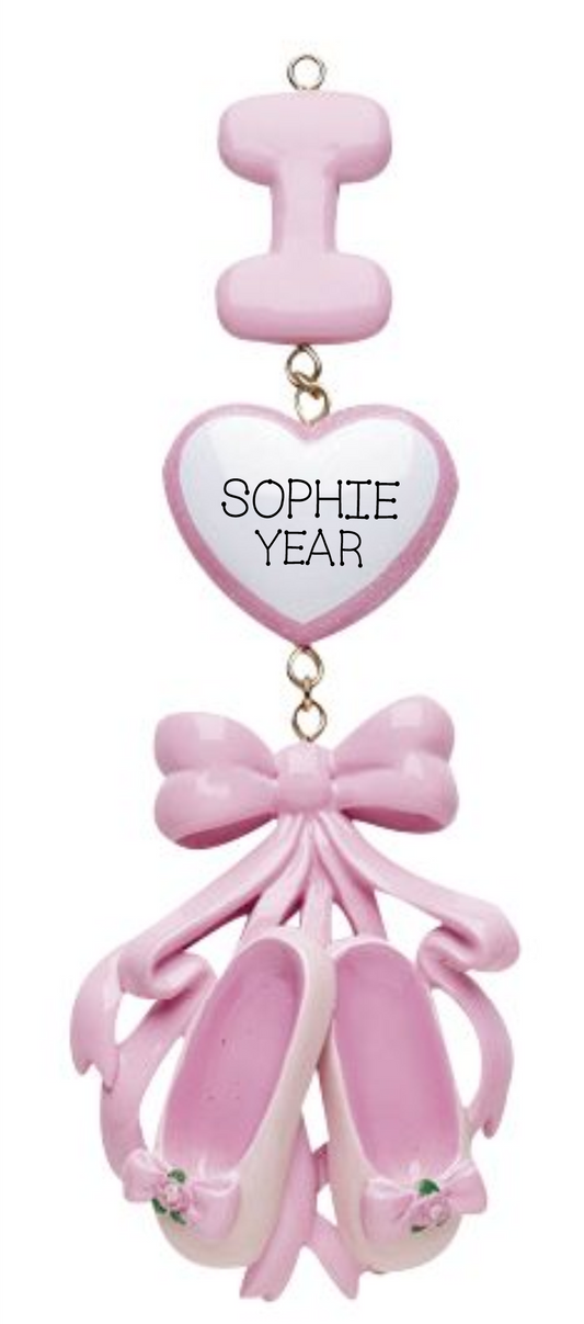 Dance, Ballet, I love ballet- Personalized Ornament
