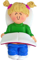 Potty Trained, Blonde Hair Female- Personalized Ornament