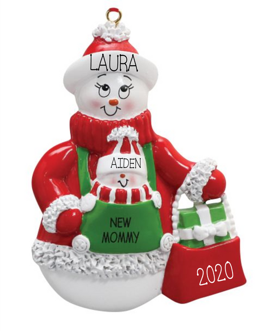 New Mommy- Personalized Ornament