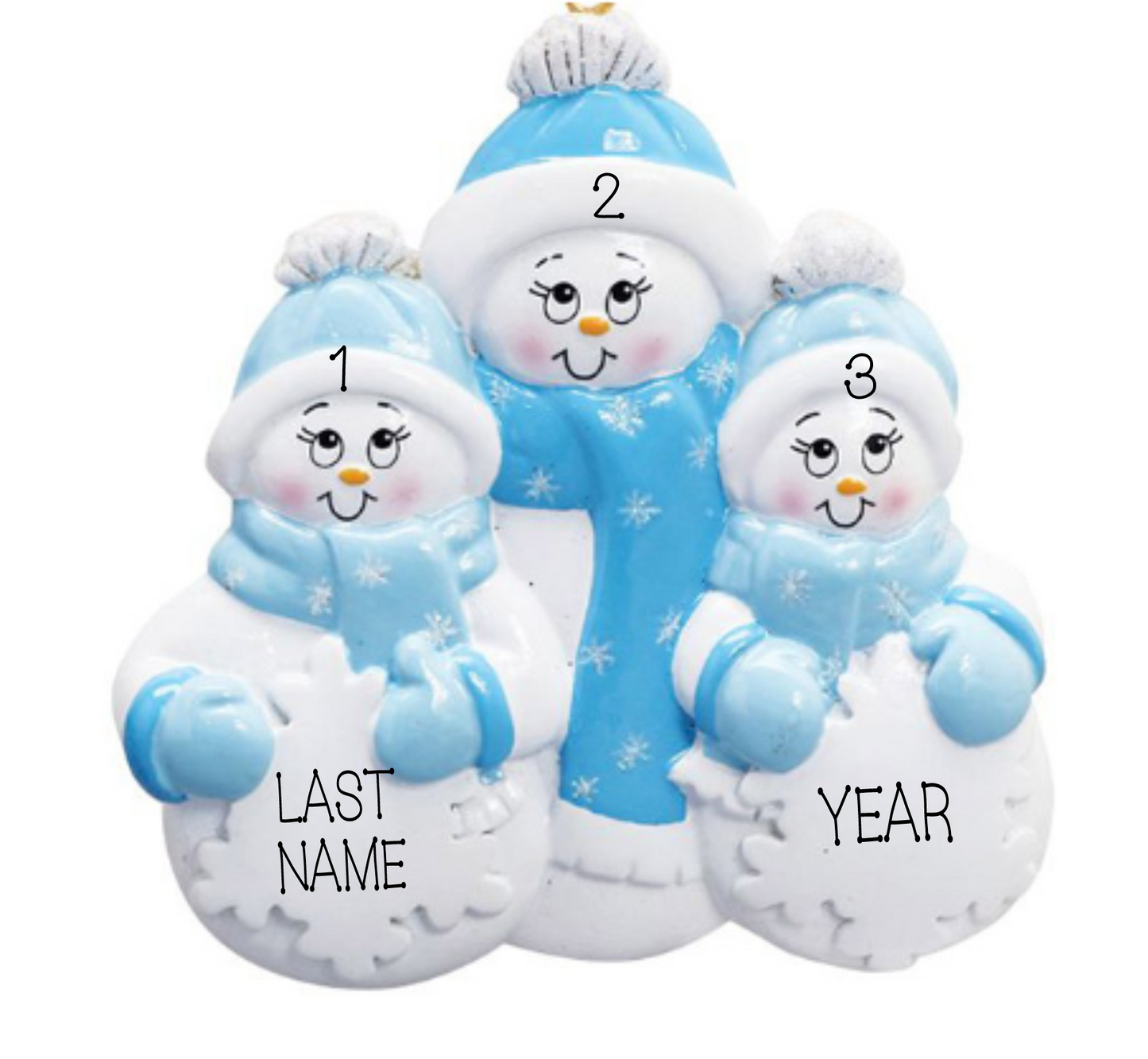 Single Parent Snowman with 2 children