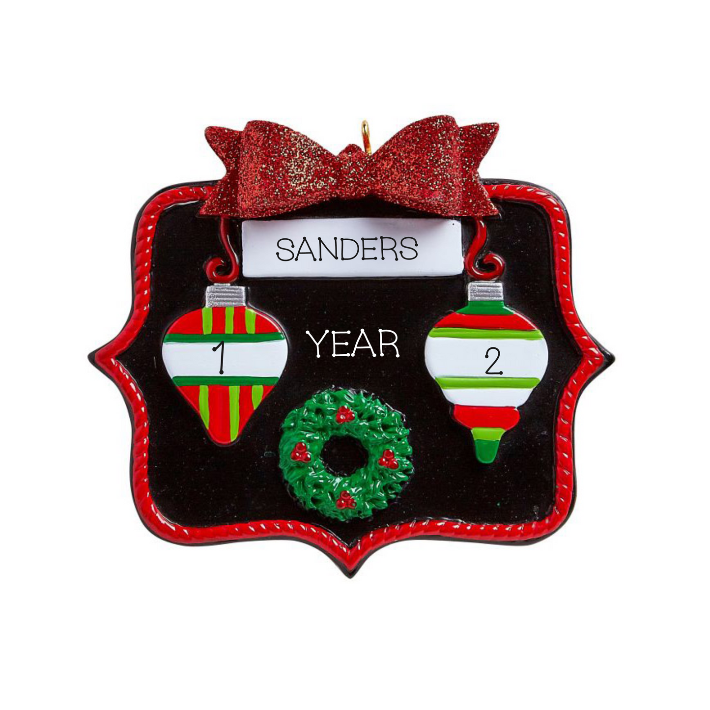 Slate Board- Family of 2 personalized ornament