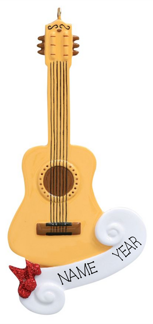 Acoustic Guitar- Personalized Christmas Ornament