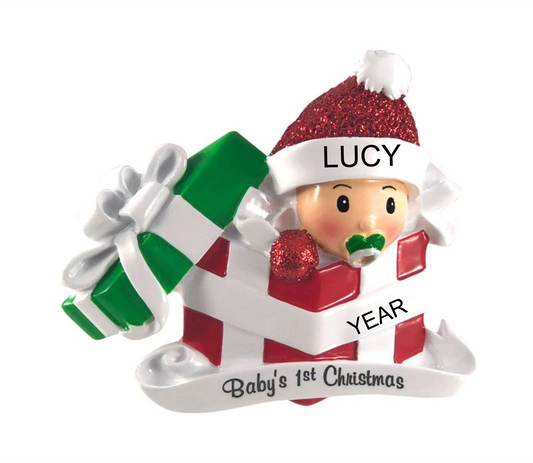 Baby's 1st Christmas Personalized Christmas Ornament