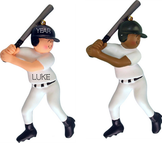 Baseball Player-Personalized Christmas Ornament