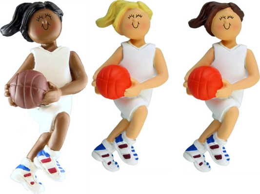 Basketball player, Female- personalized ornament