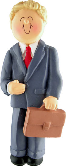 Businessman, Blonde Hair Male- Personalized Ornament