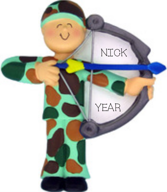 Hunter, Bow Hunter - Personalized Christmas Ornament