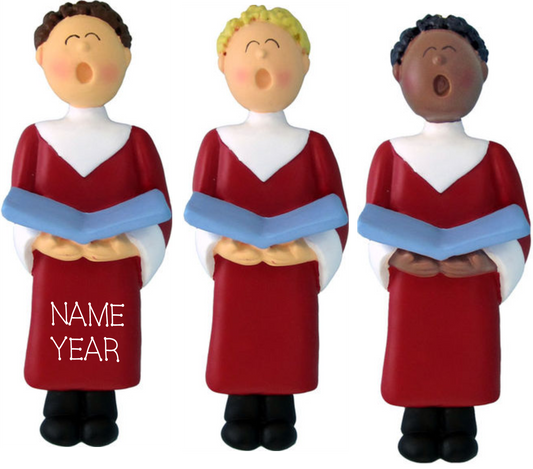 Choir Singer Male- Personalized Christmas Ornament