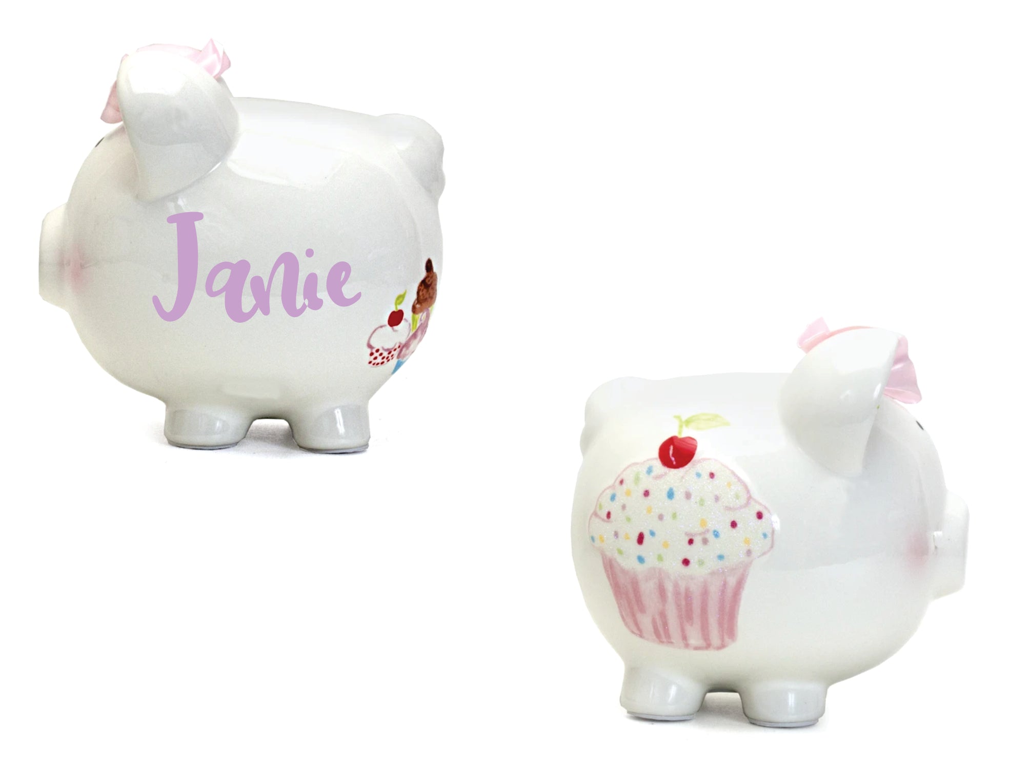 Personalized Cupcake Themed Piggy Bank