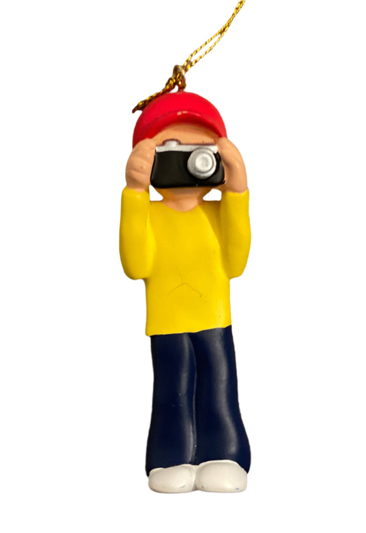 Photographer Boy- Personalized Christmas Ornament