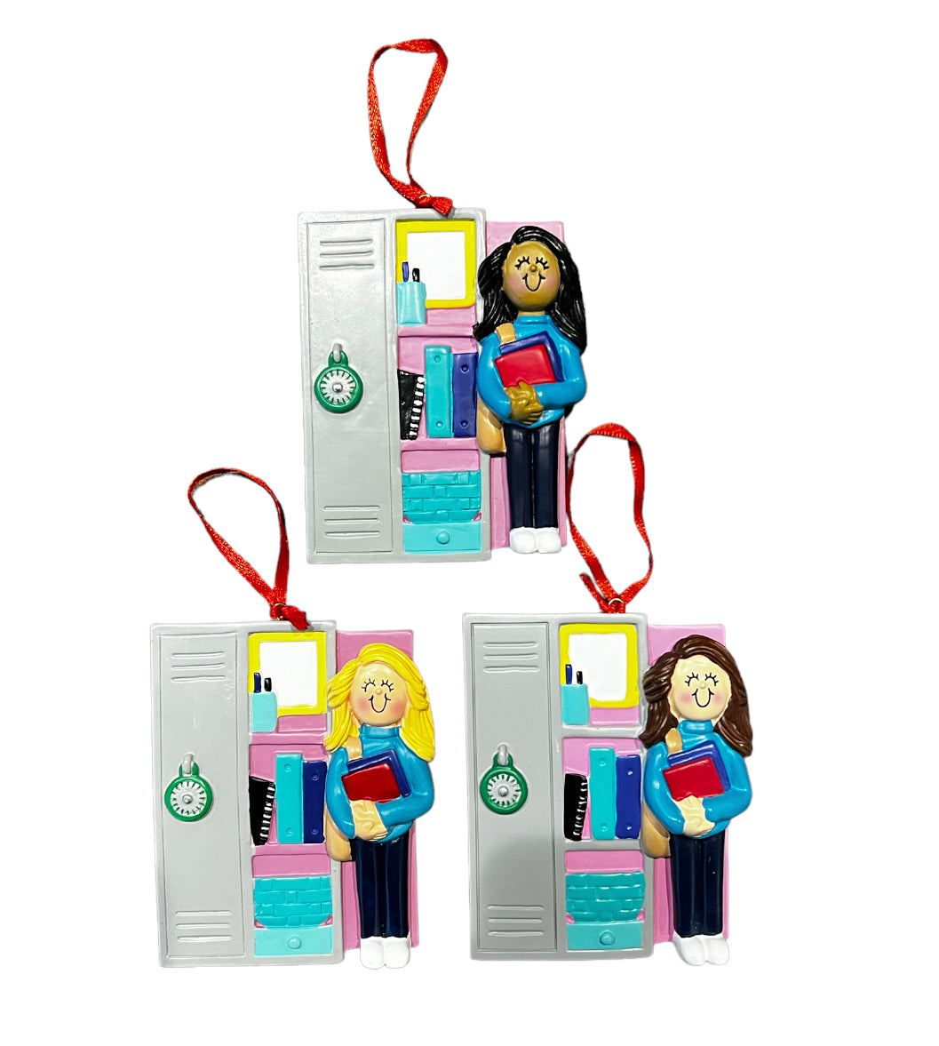 Locker w/Student -Personalized Christmas Ornament