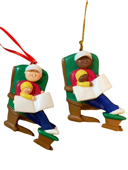 Rocking with Grandpa- Personalized Christmas Ornament