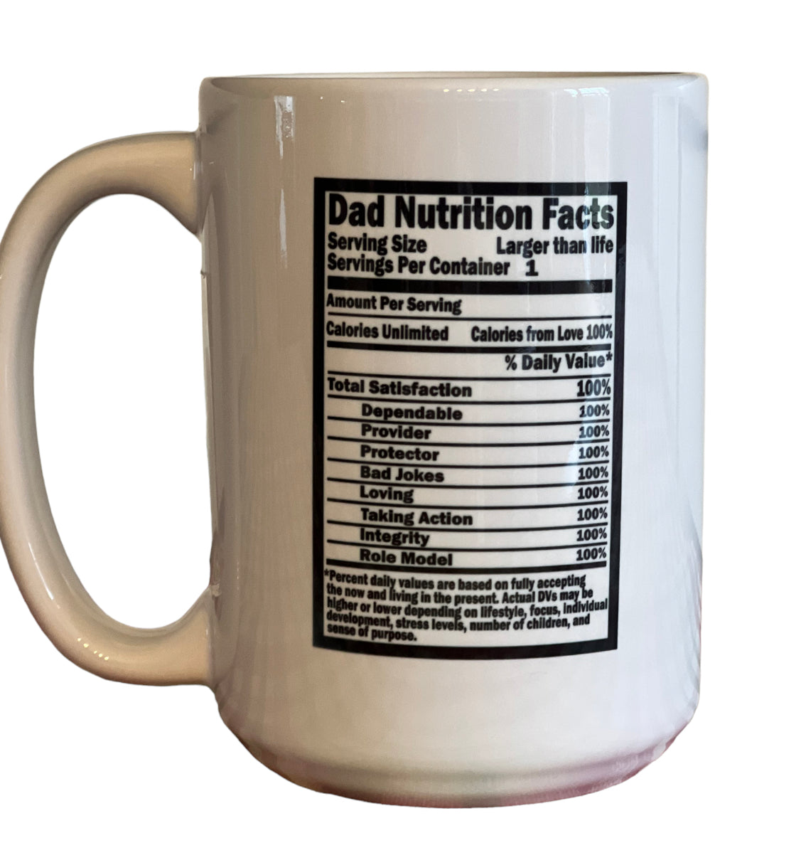 Dad nutritional facts coffee mug
