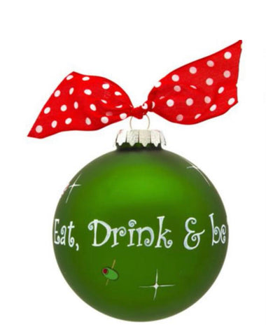 Eat, Drink & Be Merry Glass Bulb