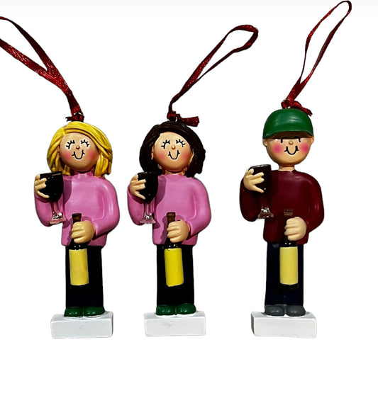 Wine Lover- Personalized Christmas Ornament