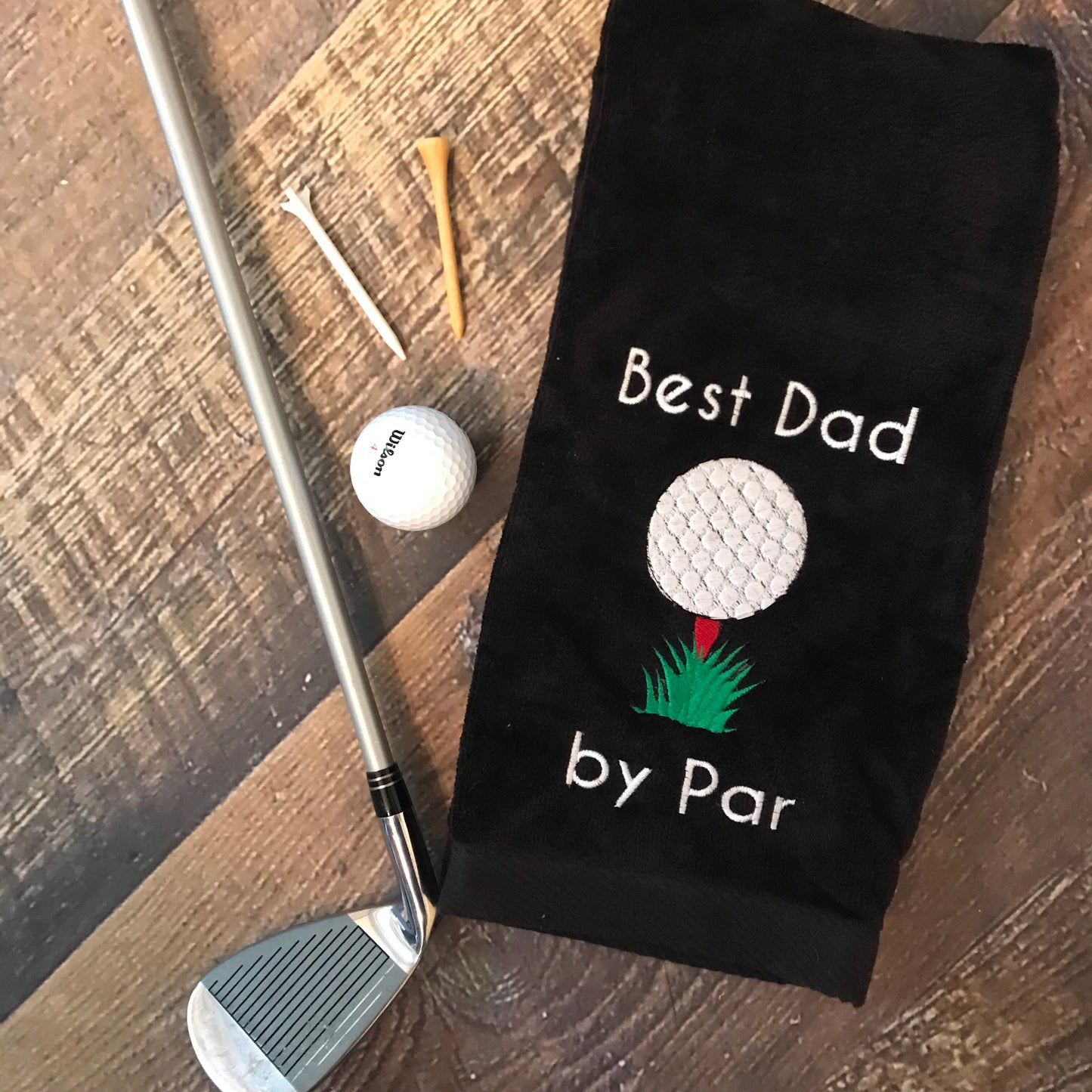 Best Dad by Par Golf Towel