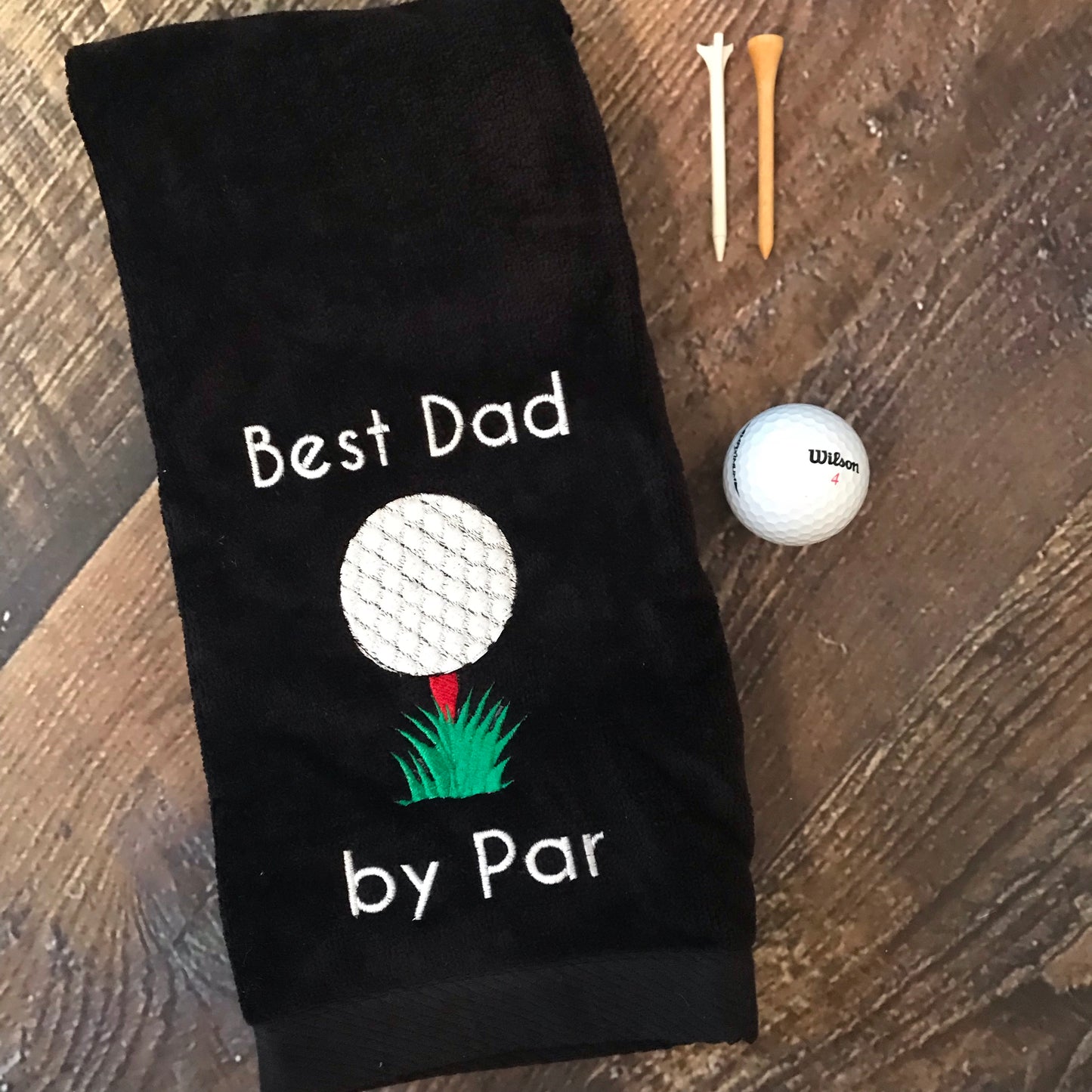 Best Dad by Par Golf Towel