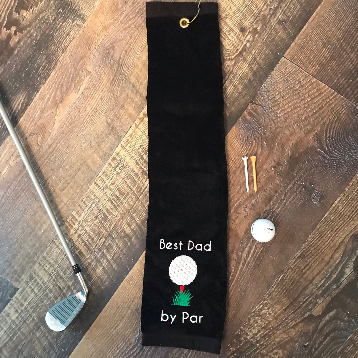 Best Dad by Par Golf Towel