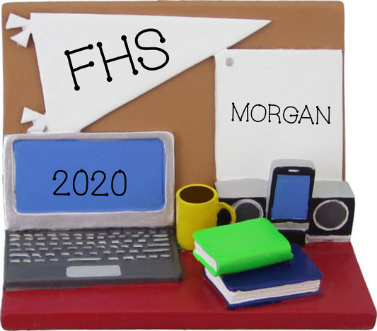 Student Desk Personalized Ornament