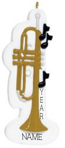 Trumpet- Personalized Christmas Ornament