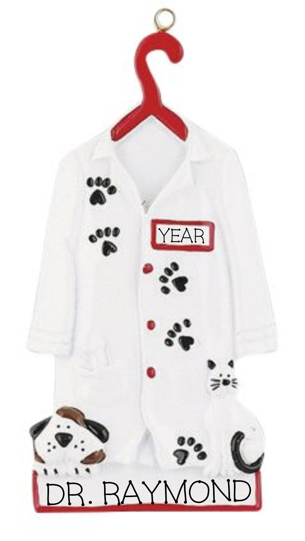 Veterinarian Coat- Personalized Ornament