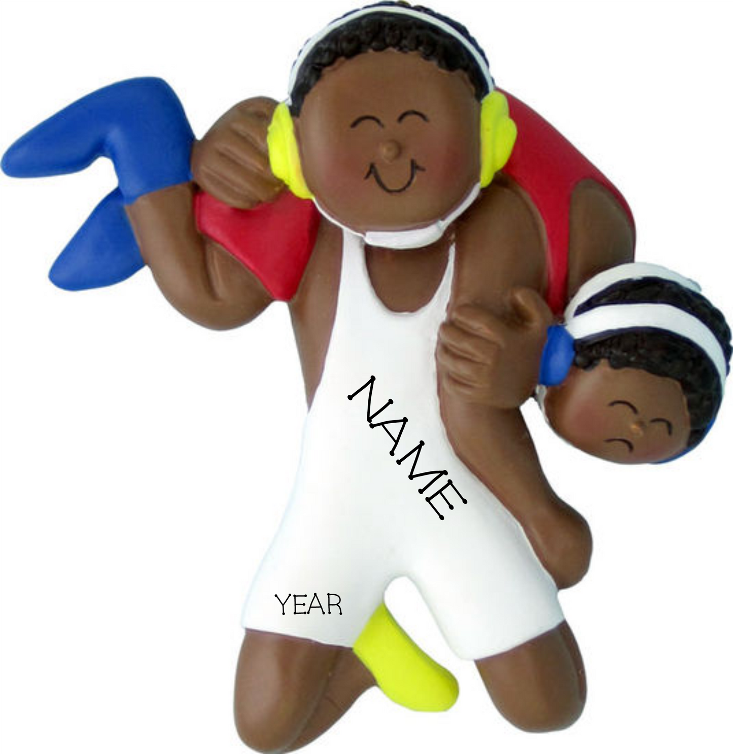 Wrestling - Dark Skin Personalized Ornament