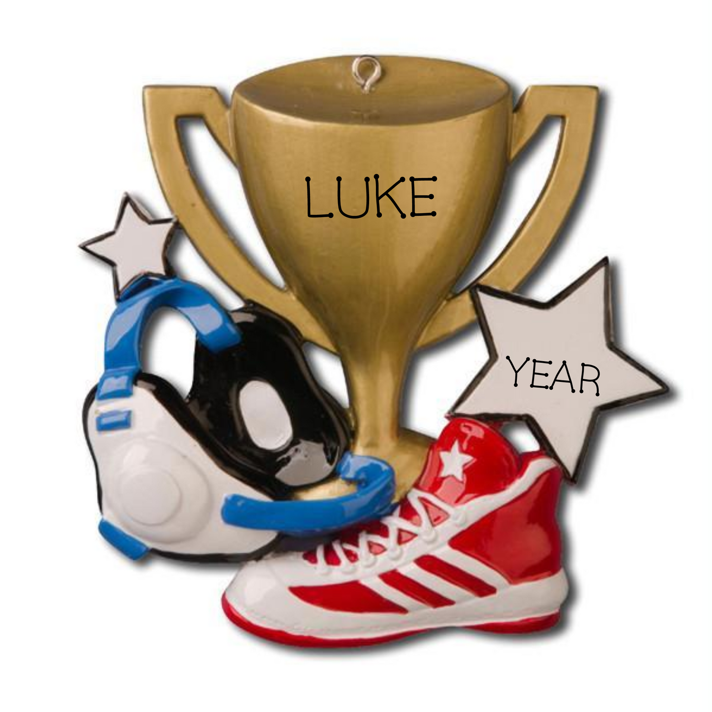 Wrestling- Dark Skin Personalized Ornament