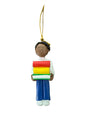 Student with books, Dark Skin Male- Personalized Christmas Ornament (Copy)