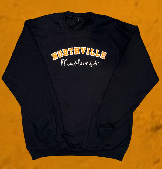 Northville Mustangs Varsity Letter Crewneck Sweatshirt