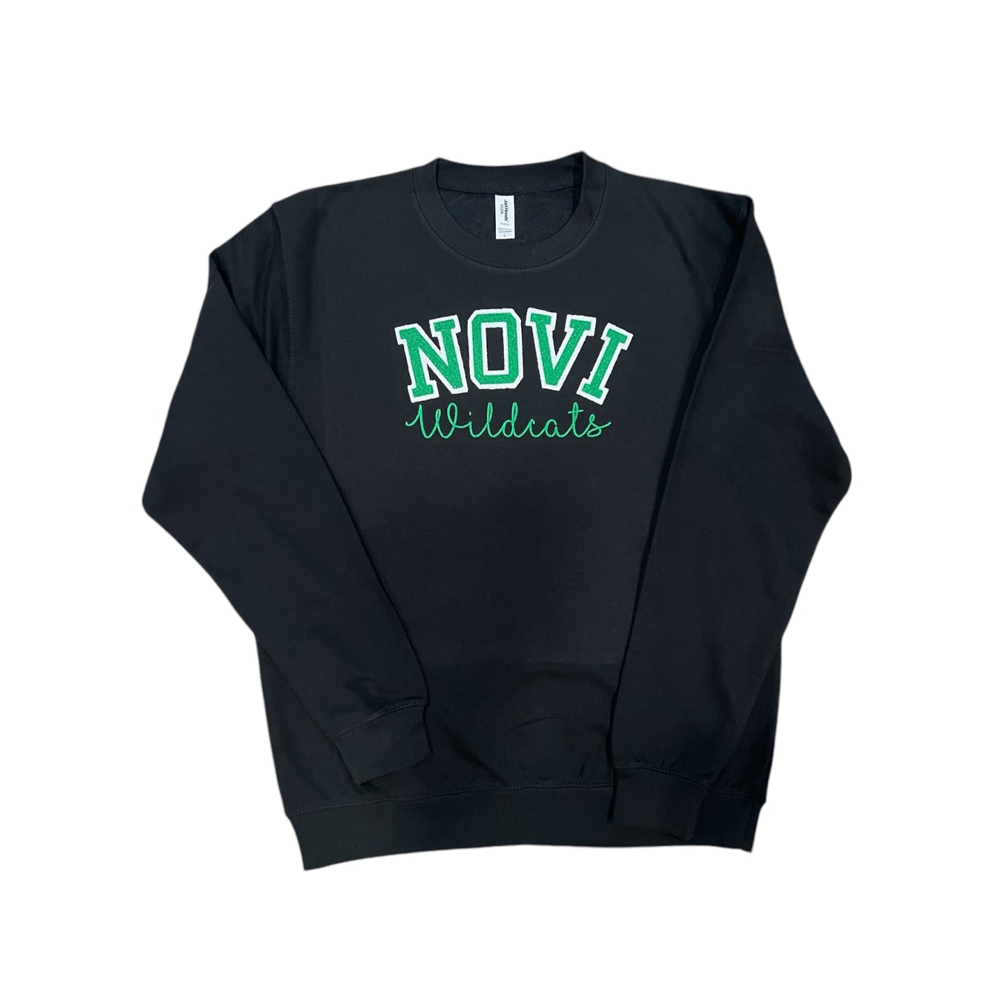 Novi Wildcats Varsity Letter Crewneck Sweatshirt (Arched Lettering)