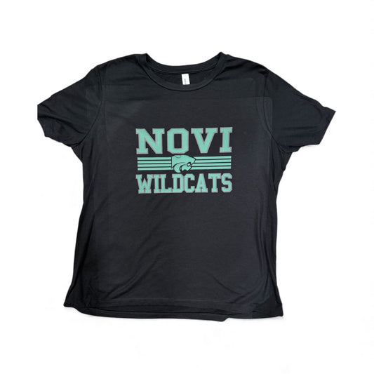 Clearance item -Novi Wildcats, Black, Bella & Canvas T-shirt, Ladies Relaxed Fit