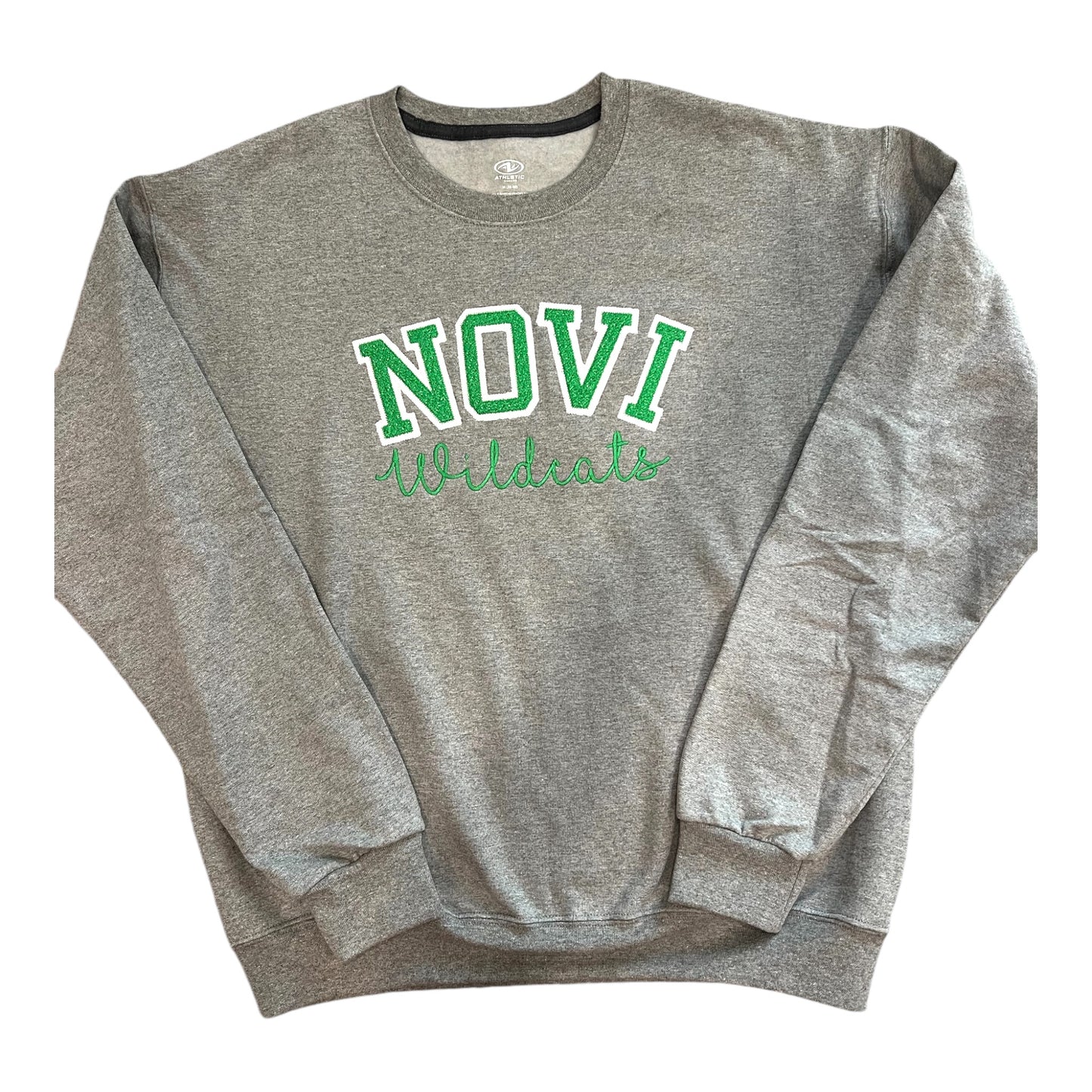 Novi Wildcats Varsity Letter Crewneck Sweatshirt (Arched Lettering)