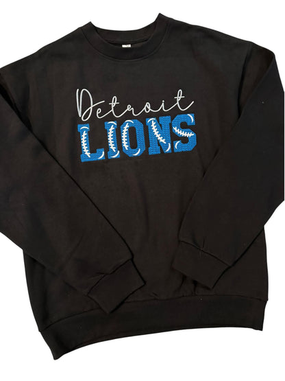Detroit Lions Football Font Sweatshirt