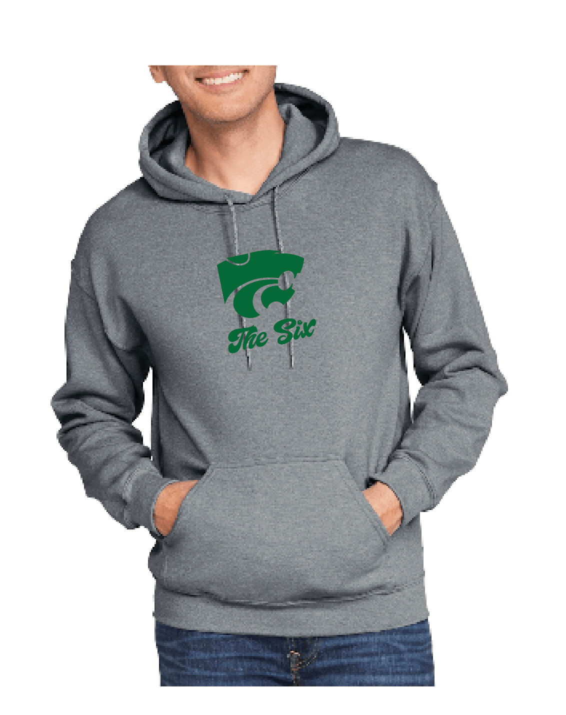 Novi Athletic Boosters Spirit Wear Sale, Gildan Heavy Cotton "The Six" Graphite Hooded Sweatshirt