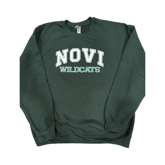 Clearance item-Novi Wildcats Embroidered Crew Neck Sweatshirt, Adult Sizes