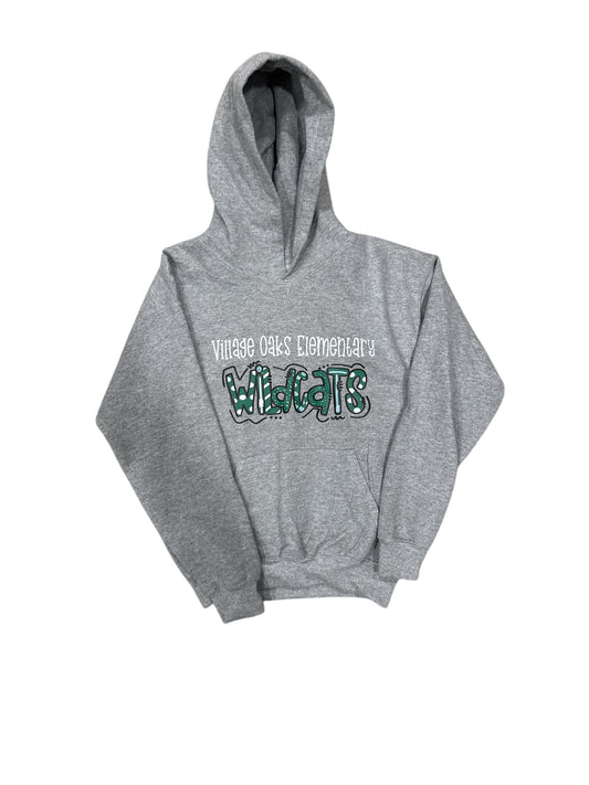 Clearance item -Village Oaks, Grey Hooded Sweatshirt, Youth Sizes
