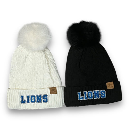 Detroit Lions Pom Beanie