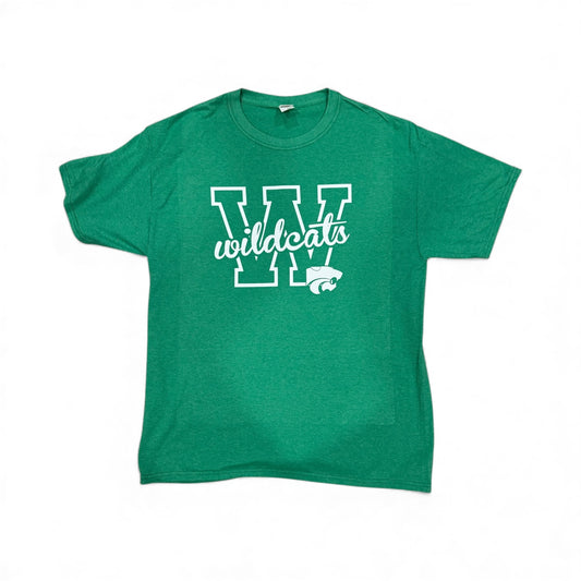 Clearance item-Short Sleeve Gildan, Kelly Green, Novi Wildcats T-shirt, Youth Sizes