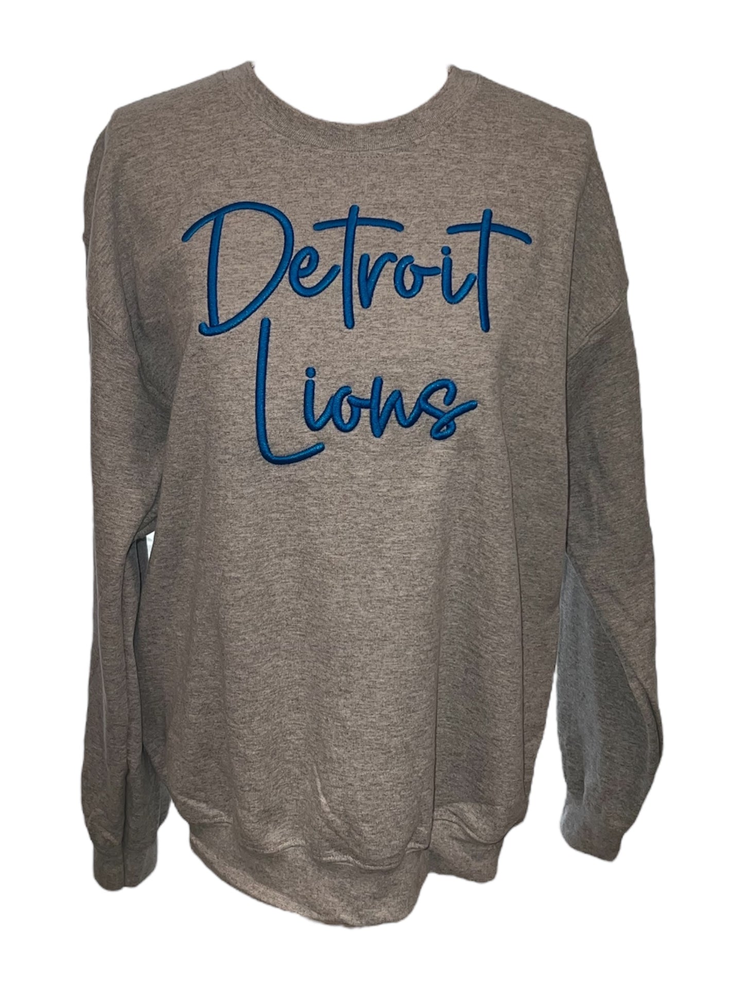 Detroit Lions 3D Puff Embroidered Sweatshirt